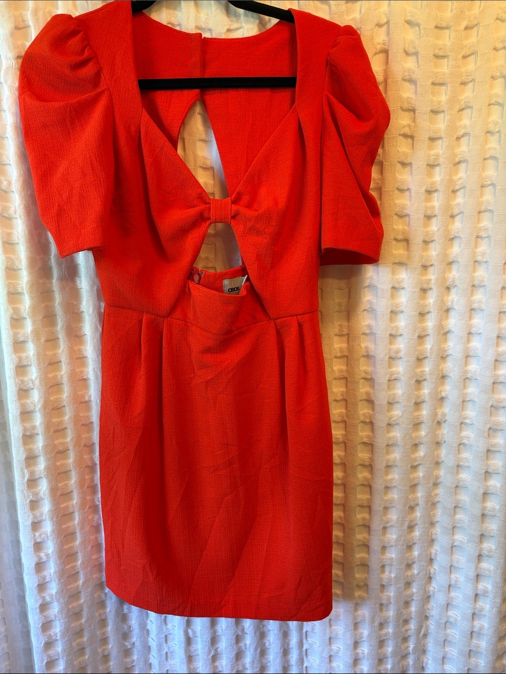 ASOS Bright Red Textured Dress